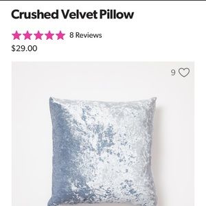 Dormify Blue Crushed Velvet Throw Pillow